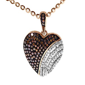 Pendentif coeur de mode élégant classique avec diamants Moissanite étincelants bijoux en argent collier cadeau - Product Image 1