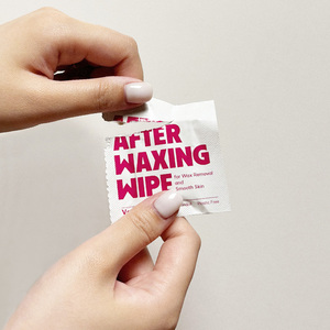 Dissolvant de résidus de cire lingettes portables formule à base d'huile propre finition de la peau facile à utiliser sans rinçage nécessaire non irritant prêt à l'emploi - Product Image 1