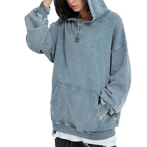 Sweat à Capuche Surdimensionné pour Homme, Streetwear de Qualité Chaude, Grande Taille à Bas quantité minimale de commande, Lavage à l'Acide, en Coton Mélangé - Product Image 5