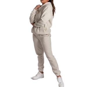 Sudadera con capucha de gran tamaño para mujer Logo personalizado 100% algodón francés transpirable Puff bordado suelto de talla grande invierno - Product Image 5