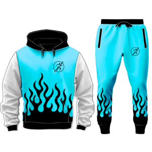 Ropa deportiva informal para hombre, conjunto de 2 piezas, chaqueta con capucha para correr, pantalones, chándal Hip Hop para correr, tejido para deportes de invierno, tendencia - Product Image 5