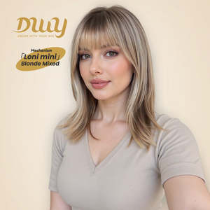 Réapprovisionné! Loni Mini C- NOUVEAU! Perruque synthétique sans colle DWY de 16 pouces à ondes courtes - Product Image 1