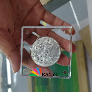 Estuche de exhibición de monedas personalizado RAY YI, caja de acrílico para monedas <span class=keywords><strong>Britannia</strong></span> con exhibición magnética de acrílico - Product Image 4