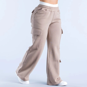 Pantalones de Mujer de Forro Polar Transpirable a Bajo Precio, con Cordón Elástico, Detalle de Costura Destacada, Cintura Alta, Hechos en Pakistán - Product Image 4