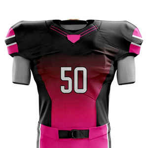 2025 OEM personnalisé 100% polyester football américain uniforme respirant nouveau design manches courtes confortable été saison ensembles - Product Image 4