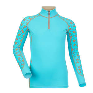 Chemise d'équitation la plus vendue pour femmes Dernière conception Couche de base équestre Fermeture à glissière légère Couleurs et logo personnalisables - Product Image 1