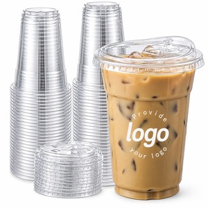 ขายส่งแพ็ค 100 ใบ แก้วพลาสติกใสขนาด 16 ออนซ์ พร้อมฝาปิด แก้วแบบใช้แล้วทิ้ง ทนทาน ปลอดภัยสำหรับอาหาร เหมาะสำหรับกาแฟเย็นและสมูทตี้ - Product Image 1