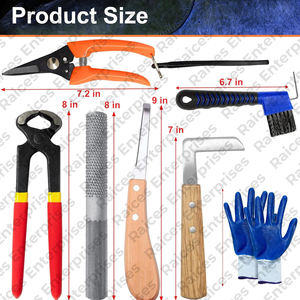 Ensemble d'outils de maréchal-ferrant sur mesure de haute qualité Instruments vétérinaires Kit d'outils de sabot réutilisables à faible quantité minimale de commande - Product Image 4