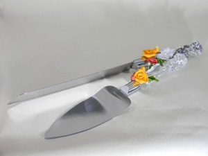 Juego de servidor de pastel de Metal, mango de ratán, cuchillo para servir postre Premium, vajilla de comedor, herramienta de pastelería de cocina - Product Image 4