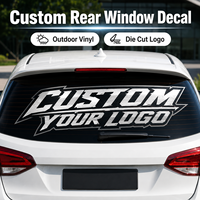 Autocollants personnalisés en vinyle pour vitres arrière de voiture, autocollants découpés sur mesure avec logo pour pare-brise arrière de voiture