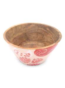 Ensaladera de madera de mango con diseño de cangrejo azul moderno hecho a mano, utensilios de cocina redondos desechables para uso en hoteles o campamentos - Product Image 4