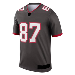 Maillot de football américain personnalisé 100% polyester, col rond, imprimé graphique, style épaules tombantes, maillots de football en mesh OEM - Product Image 1