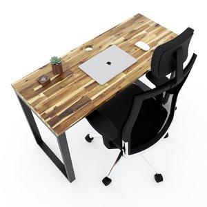 120x50cm Acacia Wood <b>Desk</b> with Iron Legs Rectangular System HBWD042 Stylish <b>Computer</b> <b>Desk</b> - Product Image 3