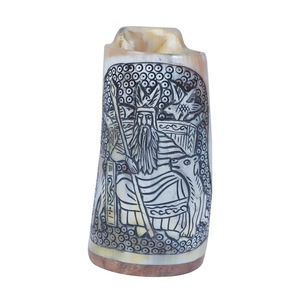 Authentic Eco-Friendly Viking Horn <b>Mug</b> Handmade Buffalo Horn Food Grade Medieval Style Religious Feng Shui Animal Beer <b>Mug</b> - Product Image 2