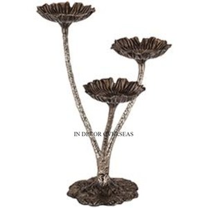 <b>Brass</b> Antique Finished High Standard Quality Metal Unique Floral Designer Hotel And Restaurant Table Centerpiece <b>Candle</b> <b>Holder</b> - Product Image 1