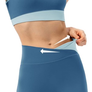 Ensemble de yoga deux pièces en tissu intelligent, de qualité supérieure, confortable, respirant, léger, à séchage rapide, à carreaux, extensible dans quatre directions - Product Image 6