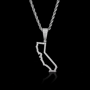 Colgante Personalizado con Nombre en Aleación Chapada en Oro con Diamantes CZ para Hombre - Product Image 1