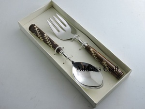 ชุดเซิฟเวอร์สลัดมือจับแตรแบบล่าสุดเครื่องใช้บนโต๊ะอาหารเครื่องใช้ในครัวงานปาร์ตี้งานแต่งงานของโรงแรมร้านอาหาร - Product Image 5