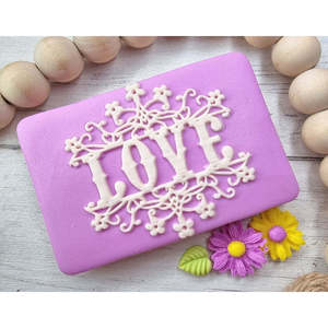 แสตมป์สลักลายฟองดองสำหรับอุปกรณ์ตกแต่งเค้กจากนักออกแบบวาเลนไทน์ - Product Image 2