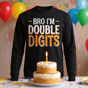 Camiseta de manga larga para niños con diseño de cumpleaños de dos dígitos, camiseta promocional para niños con diseño de cumpleaños de dos dígitos - Product Image 3
