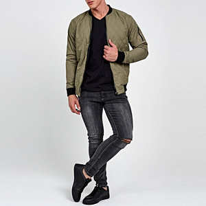 Chaquetas de bombardero personalizables para hombre 100%, las mejores chaquetas transpirables duraderas con logotipo de diseño personalizado para hombre, chaqueta suave de secado rápido para hombre - Product Image 3