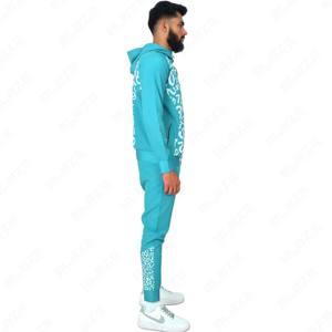 Survêtement 2 pièces unisexe élégant personnalisé confortable survêtement en polyester imprimé à fermeture éclair complète - Product Image 5