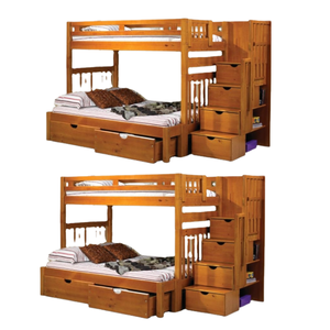 Venta caliente Litera de madera de diseño moderno de lujo para dormitorio con dos cajones Muebles para niños Fábrica directa - Product Image 6