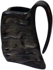Taza de cuerno de búfalo de agua con acabado mate Vintage para Fiestas-Taza de beber de cuerno de estilo vikingo para cerveza, café y otros líquidos - Product Image 2