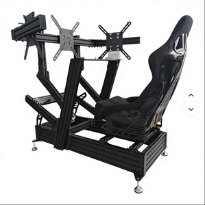 High Level Professional 6000 Series Aluminum Racing Cockpit Triple Screen <b>TV</b> Stand Immersive Seat Assembly Kit 500kg Capacity - Product Image 1