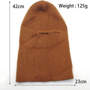 Nouveau Style Personnaliser Broderie Logo Hommes Tricoté 1 Trou Respirant Unisexe Personnalisé Couleur Full Face Cagoule Masques De Ski Pour Hommes - Product Image 2