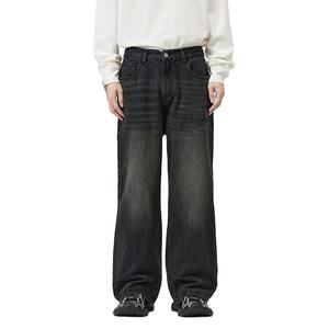 Jeans Anchos y Holgados de Algodón para Hombre, Estilo Urbano, en Negro, Azul y Lavado - Product Image 1