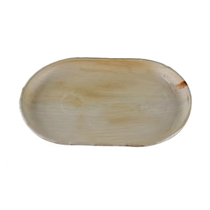 Assiettes à dîner jetables en feuilles de palmier biodégradables en gros 55x29x2 cm plateaux écologiques pour le service de nourriture pour les mariages - Product Image 1