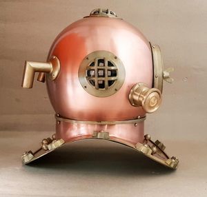 Casco de Buceo de Metal Pulido Antiguo con Ancla de 1921 |   Traje de Buceo Completo de Alta Mar, Modelo Mark V de la Marina de los Estados Unidos - Product Image 2