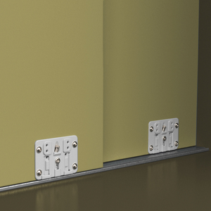 Emuca 2.35m rotaie di superficie Kit Hardware per armadio con 2 porte scorrevoli a flusso morbido pannelli Non rimovibili chiudiporta e chiusure - Product Image 4
