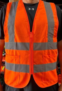 Uniform <b>Reflector</b> <b>Tape</b> Security Jacket Safety Reflective Vest With Logo - Product Image 3