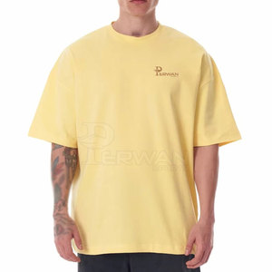 Camiseta extragrande transpirable de alta calidad, Camiseta holgada de algodón suave Simple de calle alta para hombres - Product Image 1