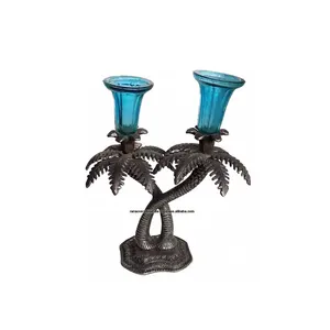 Aluminium Palm Tree Design Candle Holder For Event Decoration At Best Price From Indian Supplier