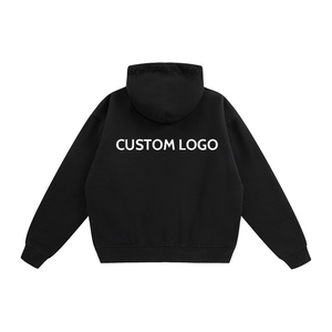 Sweat-shirt unisexe surdimensionné en coton lourd de haute qualité avec logo personnalisé, sweat-shirt noir uni, sweat-shirt pour homme délavé - Product Image 2
