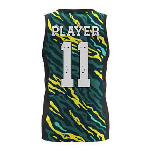 Camiseta de Baloncesto sin Mangas Personalizada de Alta Calidad, 100% Poliéster, Antibacteriana, con Estampado Luminoso de 240g, Superventas, Unisex - Product Image 3
