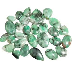 批发绿色翡翠凸圆形高档优质绿色翡翠混搭形状宽松宝石制作珠宝
