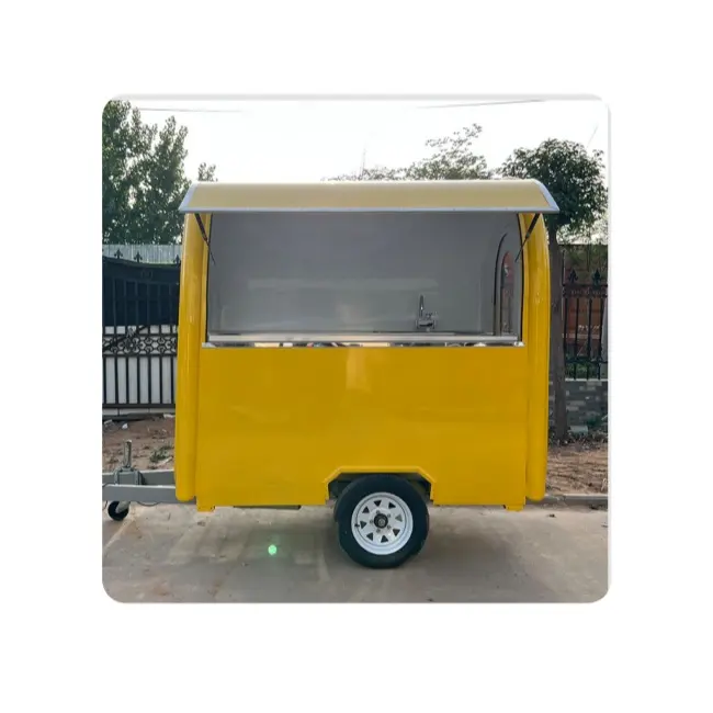 عربة طعام كهربائية متنقلة صغيرة عربة مثلجات بيتزا 500 عربة مجهزة بالكامل الولايات المتحدة الأمريكية مع المطبخ الكامل عربة الطعام