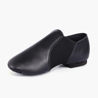 Zapatos de Baile Jazz Planos Profesionales Unisex, Suela Partida, Forro de Algodón, Parte Superior de Cuero Genuino para Entrenamiento de Baile, Estilos Jazz Elegantes