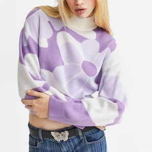 สเวตเตอร์ผ้าฝ้ายสำหรับผู้หญิง, สเวตเตอร์ผ้าฝ้ายโอเวอร์ไซส์ใส่สบายผลิตจากโรงงานขายตรง - Product Image 4