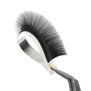 Barquettes à cils en velours noir mat, cils en cachemire, volume facile à créer, cils en soie personnalisés, 0,05 0,07 4-25 mm, fournitures pour techniciens en cils, vente en gros - Product Image 5