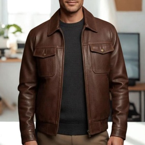 Best Quality Top Model Genuine Leather Men Jackets Most Popular Quality Custom Breathable Men Leather Jacket - Product Image 3