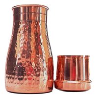 Main Martelé 100% Pur De Cuivre Bouteille D'eau Nouveau Design Bouteille D'eau pour home office école workout gym exécution yoga 1 ltr