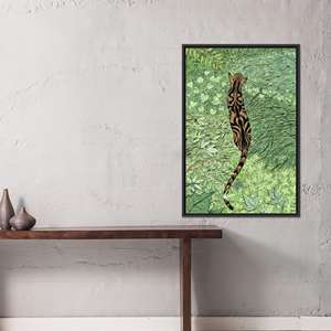 Printed Safari Canvas - Tiger Wall Art Decor for Animal Lovers,BLACK <b>FRAMED</b> CANVAS - Product Image 1