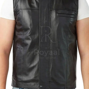 เสื้อกั๊กหนังผู้ชายสั่งทำพิเศษปี 2026 ราคาขายส่ง คุณภาพสูง ระบายอากาศได้ดี วัสดุหนังที่ดีที่สุด - Product Image 6