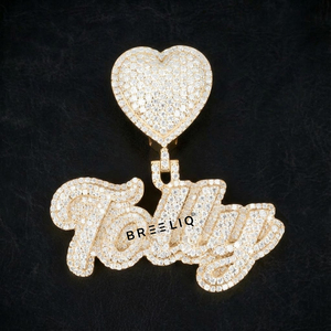 Colgante de Plata de Ley 925 con Moissanita Blanca de Corte Redondo VVS, Personalizable para Unisex - Product Image 3