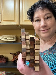 Classic <b>Square</b> Wooden Coaster <b>Set</b> with Holder Durable Natural Wood Coasters for Home & Office Use Stone Coasters - Product Image 5